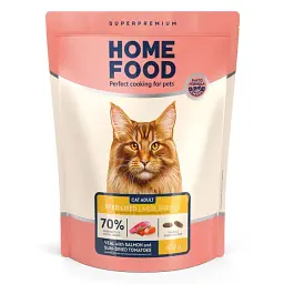 Корм для котів великих порід Home Food з телятиною, лососем та в'яленими томатами 1,6кг