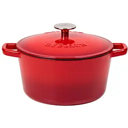 Каструля Gerlach чавунна 21 см 3 л Natur Iron червоний градієнт kuh0013325