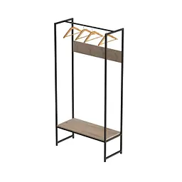 Вішалка модульна підлогова Треліс 12 180x90x38 чорний ДСП Дуб Сан-Марино 16мм FRD-104308
