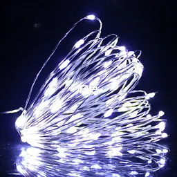 Світлодіодна гірлянда нитка крапля роси 20м 200led від батарейок 3АА білий White
