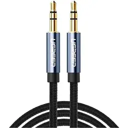 Аудіо кабель Ugreen AV112 3.5 мм Male to 3.5 мм Male Cable золотистий Plated Metal with Braid 1.5 м (10686)