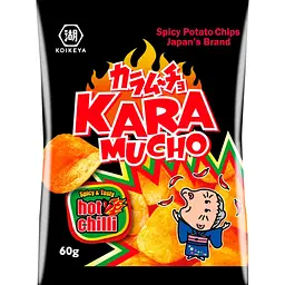 Чіпси Koikeya Kara Mucho Hot Chilli гострі зі смаком чилі 60 г