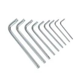 Набір Г-подібних ключів TORX Polax, 9 предметів, T10–T50, Cr-V (25-007) - мініатюра 6