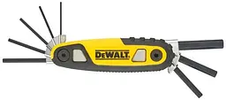 Ключі шестигранні HEX1.5-8мм складаються в корпус набір 8шт DeWALT hoz0012931
