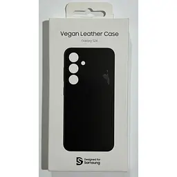 Оригінальний шкіряний чохол Samsung Vegan Leather Case для Samsung Galaxy S24 (62") Black GP-FPS921HCABW - мініатюра 2