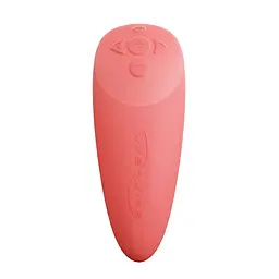 Смарт-вібратор для пар We-Vibe Chorus Crave Coral, сенсорне керування вібраціями стисненням пульта - мініатюра 4
