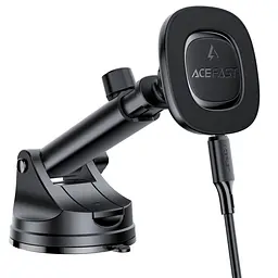 Автотримач з БЗП Acefast D47 Magnetic Charging 15W (center console) Black