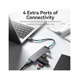 Концентратор Vention USB 3.0 to 4xUSB 3.0 Hub With Power Supply 0.15m black (CHLBB) - мініатюра 8