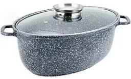 Гусятниця Edenberg EB-4603 8 л овальна з мармуровим покриттям - мініатюра 6
