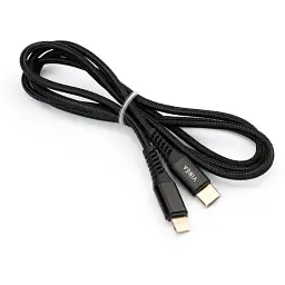 Дата кабель USB-C to Lightning 1.0m 3A 18W nylon braided black Vinga (VCPTCL3ANBK) - мініатюра 2