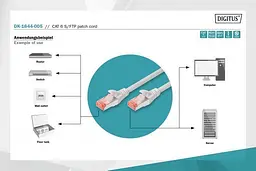 Патч-корд Assmann DIGITUS CAT 6 S-FTP, 0,5м, AWG 27/7, Cu, LSZH DK-1644-005 Gray - мініатюра 6
