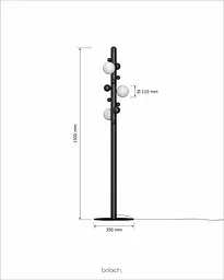 Торшер Babich Studio Lunar F - Black (RAL 9005) - мініатюра 7