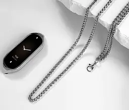 Ланцюжок для фітнес-браслета Xiaomi Smart Band 8 металевий з кріпленням сріблястий - мініатюра 5