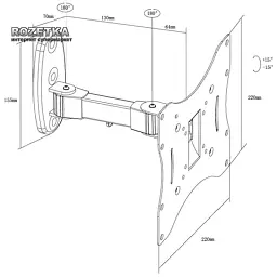 Підставка під ТВ X-DIGITAL STEEL SA225 Black - мініатюра 2