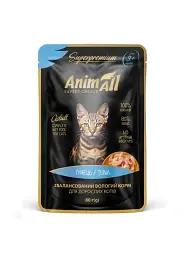 Вологий корм для котів AnimAll Adult Tuna з тунцем, 80 г