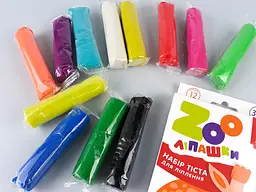 Тісто для ліплення Зірка Zooліпашки Жираф 140211 420 г (12 шт. х 35 г) - мініатюра 3