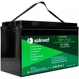 Акумулятор Solinved LiFePO4 12,8V 100Ah - мініатюра 2