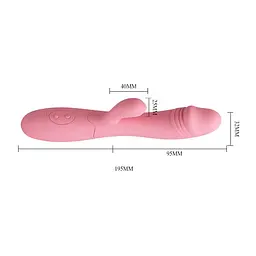 Вібратор-кролик Pretty Love Snappy Flesh 19.5х3.2 см рожевий - мініатюра 6