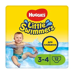 Підгузки Huggies Little Swimmer 3-4 (7-15 кг) 12 шт (36000183399)