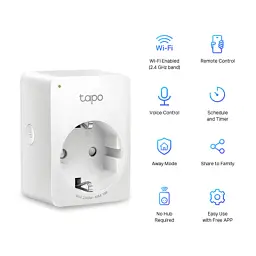 Розумна розетка TP-Link Tapo P100 (2-pack) (Tapo P100(2-pack)) - мініатюра 2