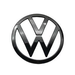 Емблема решітки Volkswagen чорна 142мм пластик (на скотчі)