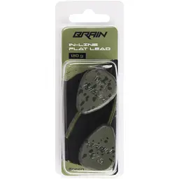 Грузило Brain In-Line Flat Lead 120g 2шт/уп Green - мініатюра 2