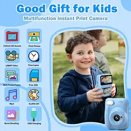 Дитяча камера Instant Hangrui 3.0-дюймовий екран 1080P з картою 32 ГБ та папером для друку, кольорові ручки - мініатюра 4
