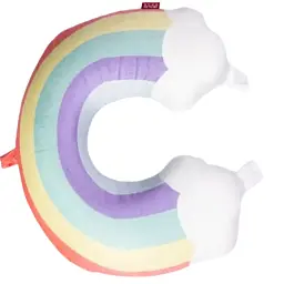 Подушка для шиї Yiwu Rainbow U-подібна плюш-велюр 30х30 см рожева - мініатюра 2