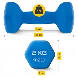 Набір вінілових гантелей 4FIZJO Classic 7 кг зі стійкою (P-5905973403221) - мініатюра 5
