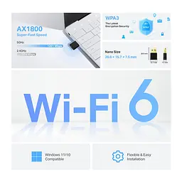 WiFi-адаптер Archer TX20U Nano AX1800 USB 2.0 TP-Link teh0017406 - мініатюра 3
