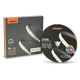 LED стрічка VIDEX DC12V 60W 5M 2700K Ra98 IP20 (VL-LST28144-12122-B5) VIDEX (29197-000)