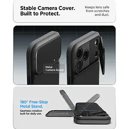 Чохол Spigen Optik Armor для iPhone 17 Pro Black (ACS09953) - мініатюра 15