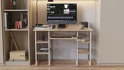 Комп'ютерний стіл Ferrum-decor Тім 75x120x70 білий ДСП Дуб Артізан 16мм (FRD-101374) - мініатюра 4