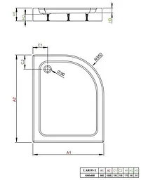 Душовий піддон Radaway Laros E Compact 100x80 SLE81017-01L - мініатюра 2