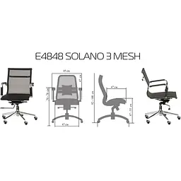 Офісне крісло Special4you Solano 3 mesh чорне (E4848) - мініатюра 17