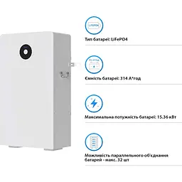 Система зберігання енергії Deye SUN-6K-SG05 6kW + АКБ RW-F16 16 kWh (6000W/16076Wh) [159356] - мініатюра 11