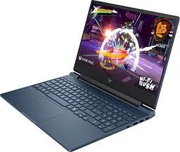 Ноутбук HP Victus 15-fb3070ua 15.6" FHD IPS,300n/Ryzen 5-240 (5.0)/24Gb/SSD512Gb/RTX 5050,8GB/DOS/Синій (C9RY8EA) - мініатюра 3