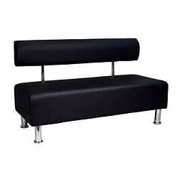 Диван офисный Примтекс плюс Aspetto 02 D-5, 1200 мм, экокожа, black (Aspetto 02 D-5)