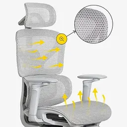 Крісло Mealux M6 Air Massage з масажним ефектом grey (HF-M6 M/G) - мініатюра 6