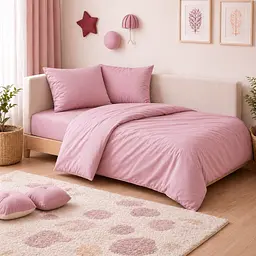 Дитяча постільна білизна MIRSON JUNIOR фланель Pink 200х220см (2200012804452)