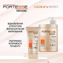Маска Fortesse Professional Color Up & Protect Стійкість кольору, для фарбованого волосся, з дозатором, 1000 мл - мініатюра 3