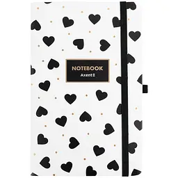 Книга записна Axent Partner Black&White 125×195 мм 96 аркушів у клітинку (8621-10-A)