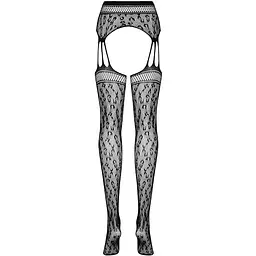 Сітчасті панчохи-стокінги під леопард Obsessive Garter stockings S817 S/M/L - мініатюра 6