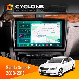 Штатна магнітола Skoda SuperB 2008-2015 Cyclone C10-013 4x64 DSP 4G Cyclone (НФ-00006364)