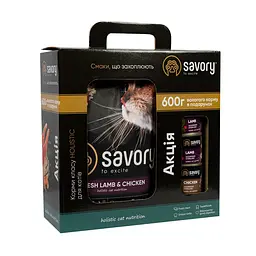 Набір Savory сухий корм для стерилізованих котів 2кг + консерви 3*200г - мініатюра 2