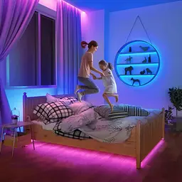 Світлодіодна стрічка LED керуванням з телефону Solar 5 м RGB з bluetooth 20 режимів світіння - мініатюра 9