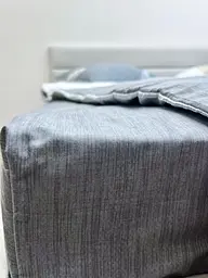 Простирадло без резинки Ecotton Євро 220х240 см із сатину сірого кольору (25356) - мініатюра 6