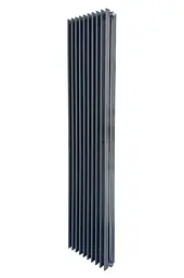 Вертикальний дизайнерський радіатор опалення Arttidesign Pesaro II10/1800/360/50 сірий матовий