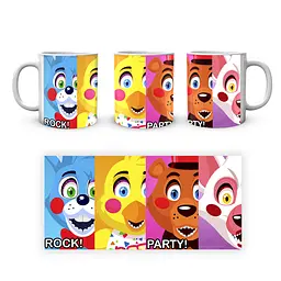 Кружка GeekLand Five Nights At Freddys П'ять ночей із Фредді Мультяшні голови FN.02.392 - мініатюра 4