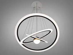 Люстра стельова LED Diasha 2328-800+600+400BK 140W, чорний, сучасний стиль для вітальні, спальні - мініатюра 2